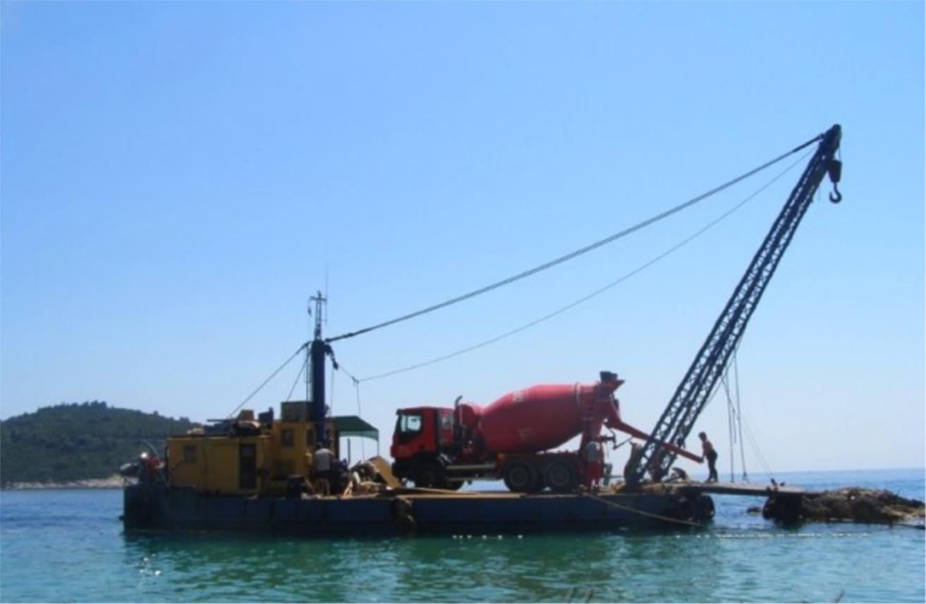 Betoniranje pokraj plaže Banje