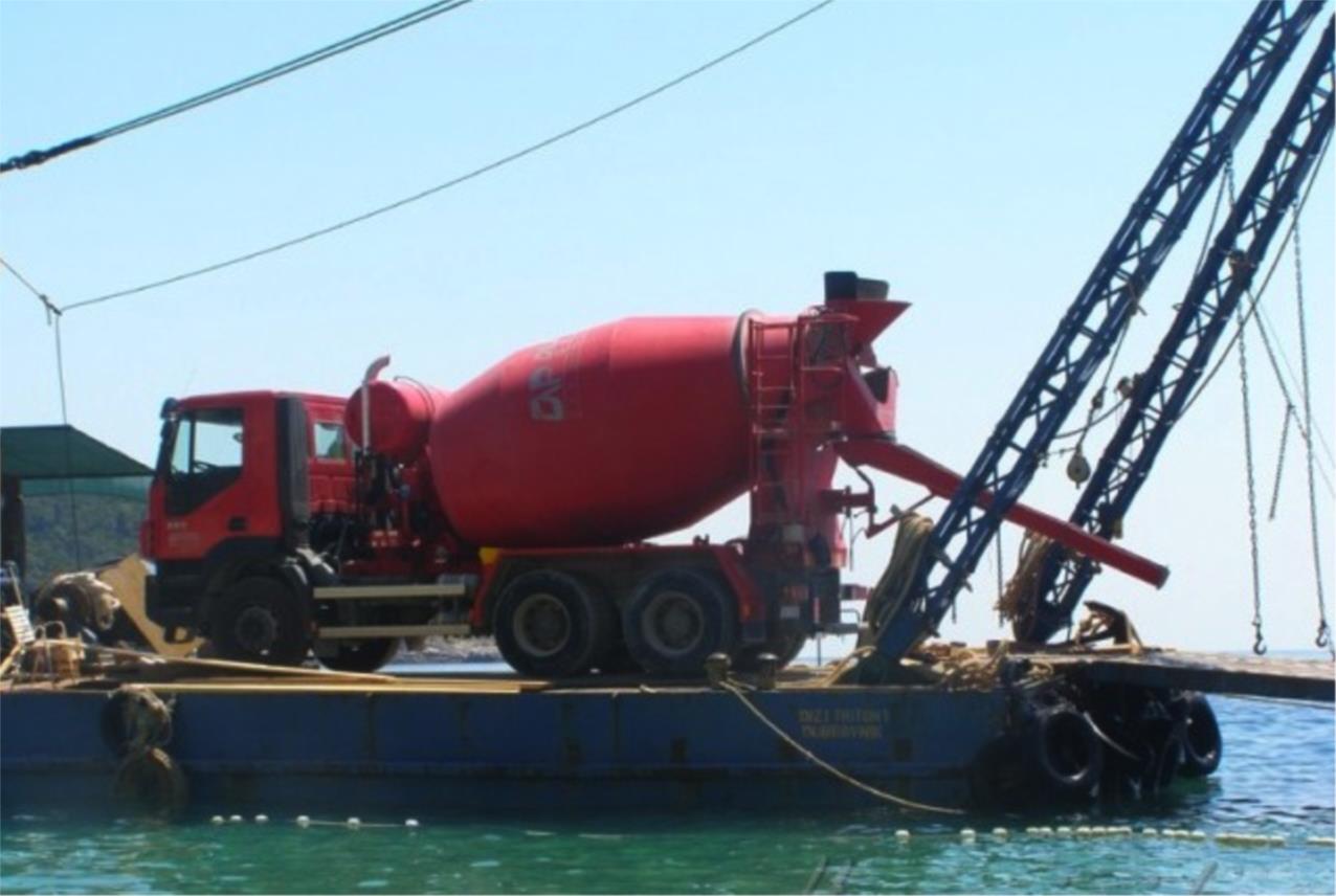 Betoniranje pokraj plaže Banje