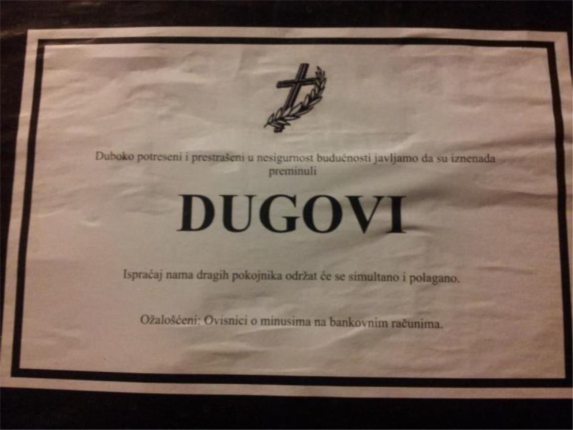 Osmrtnica za dugove