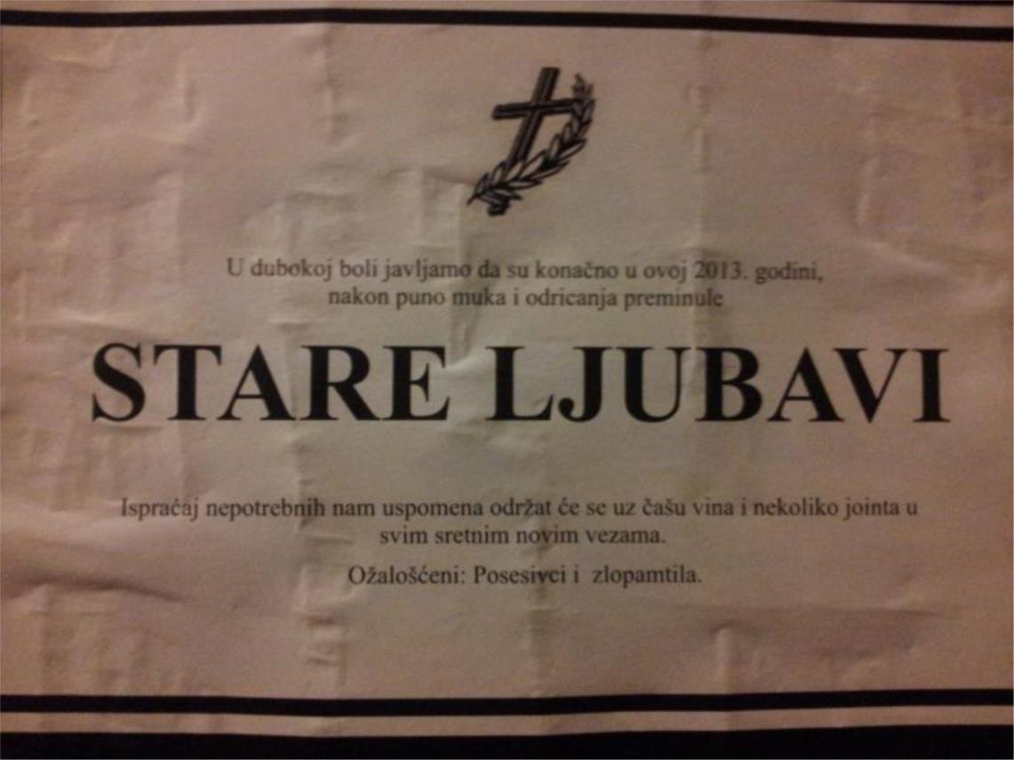 Osmrtnica za stare ljubavi