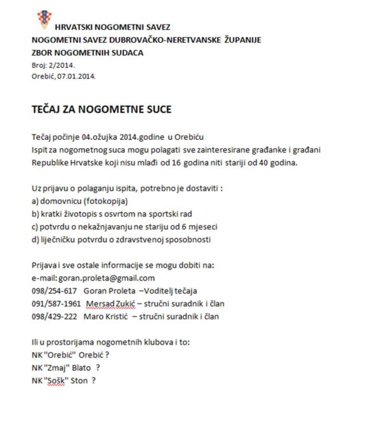 Nogometni suci tecaj 0