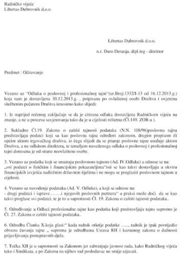 odgovor radnika