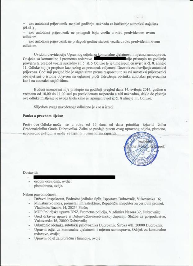 Oduzimanje dozvola