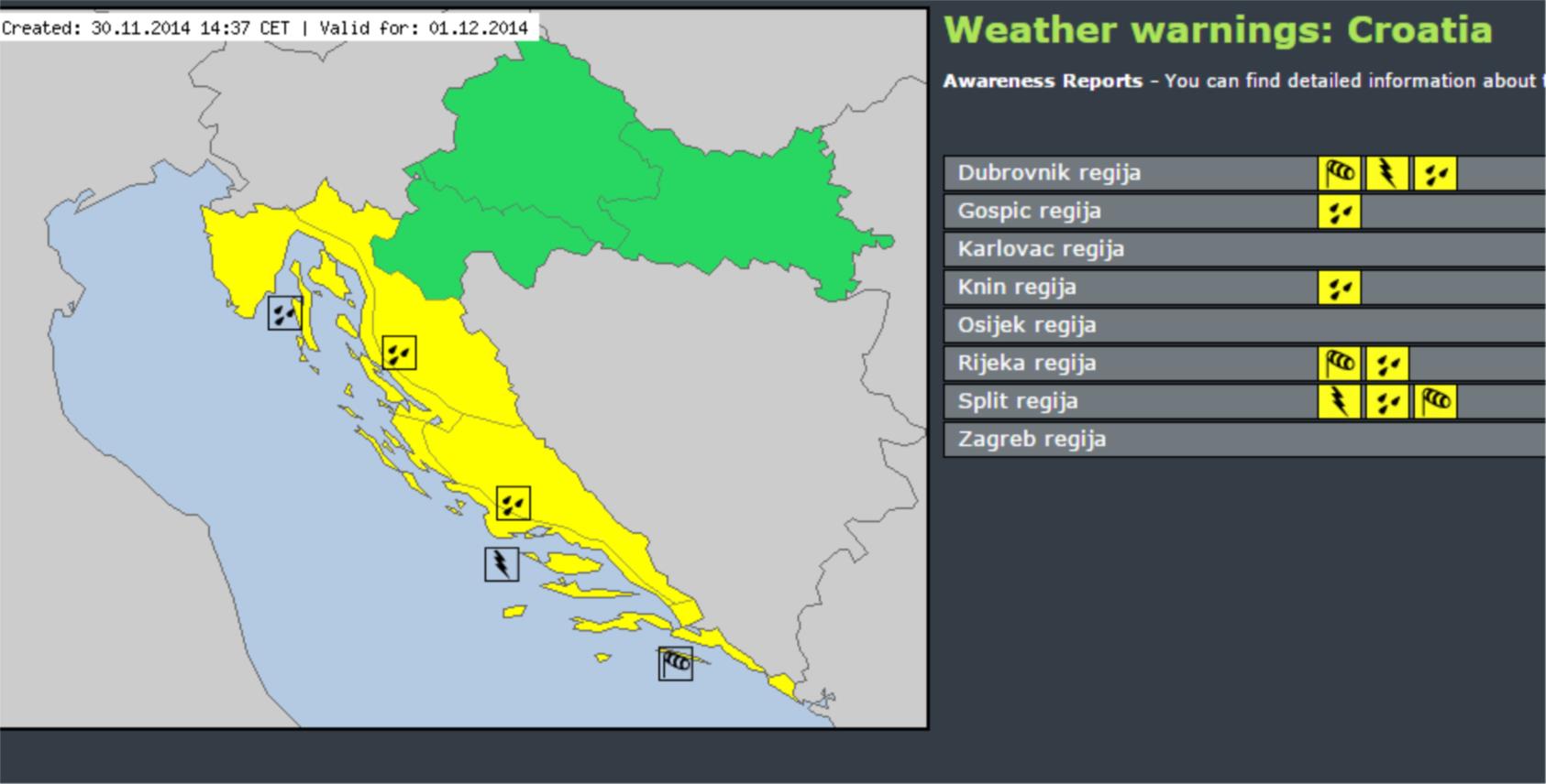 Meteoalarm upozorenje