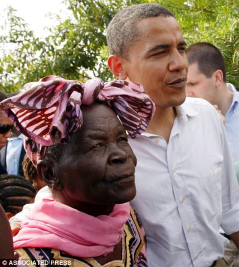 Barack i njegova baka Sarah Hussein Obama