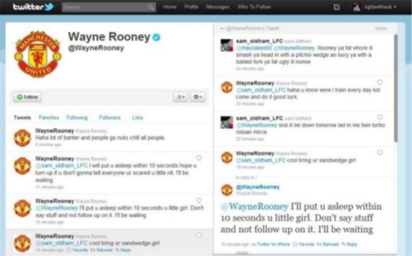 Twitter razgovor Rooney i navijača