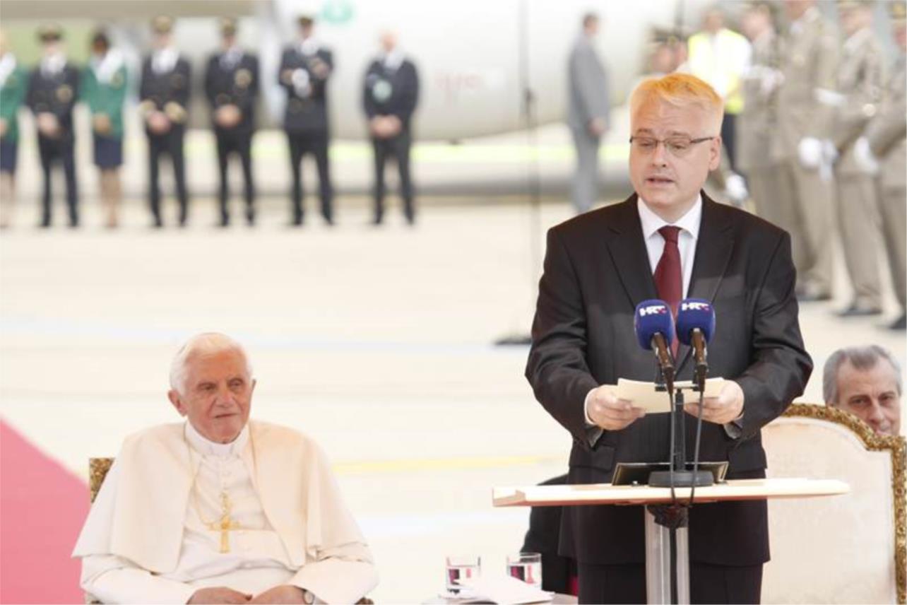 Papa Benedikt XVI - Pozdravni govor predjsednika Josipovića