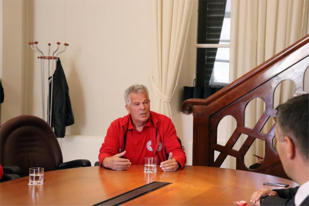 Volonteri gradskog Crvenog križa na prijemu kod gradonačelnika