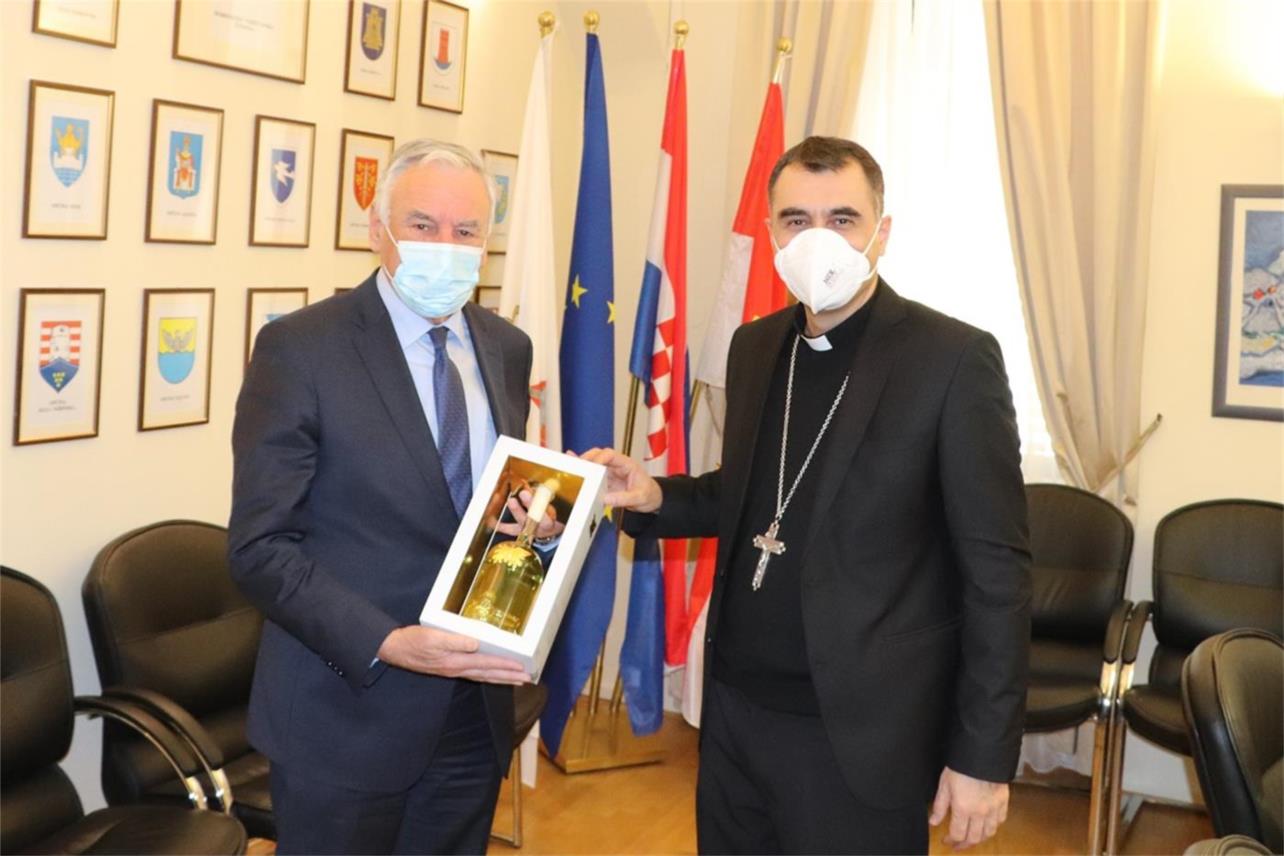 Župan Dobroslavić primio dubrovačkog biskupa mons. Roka Glasnovića