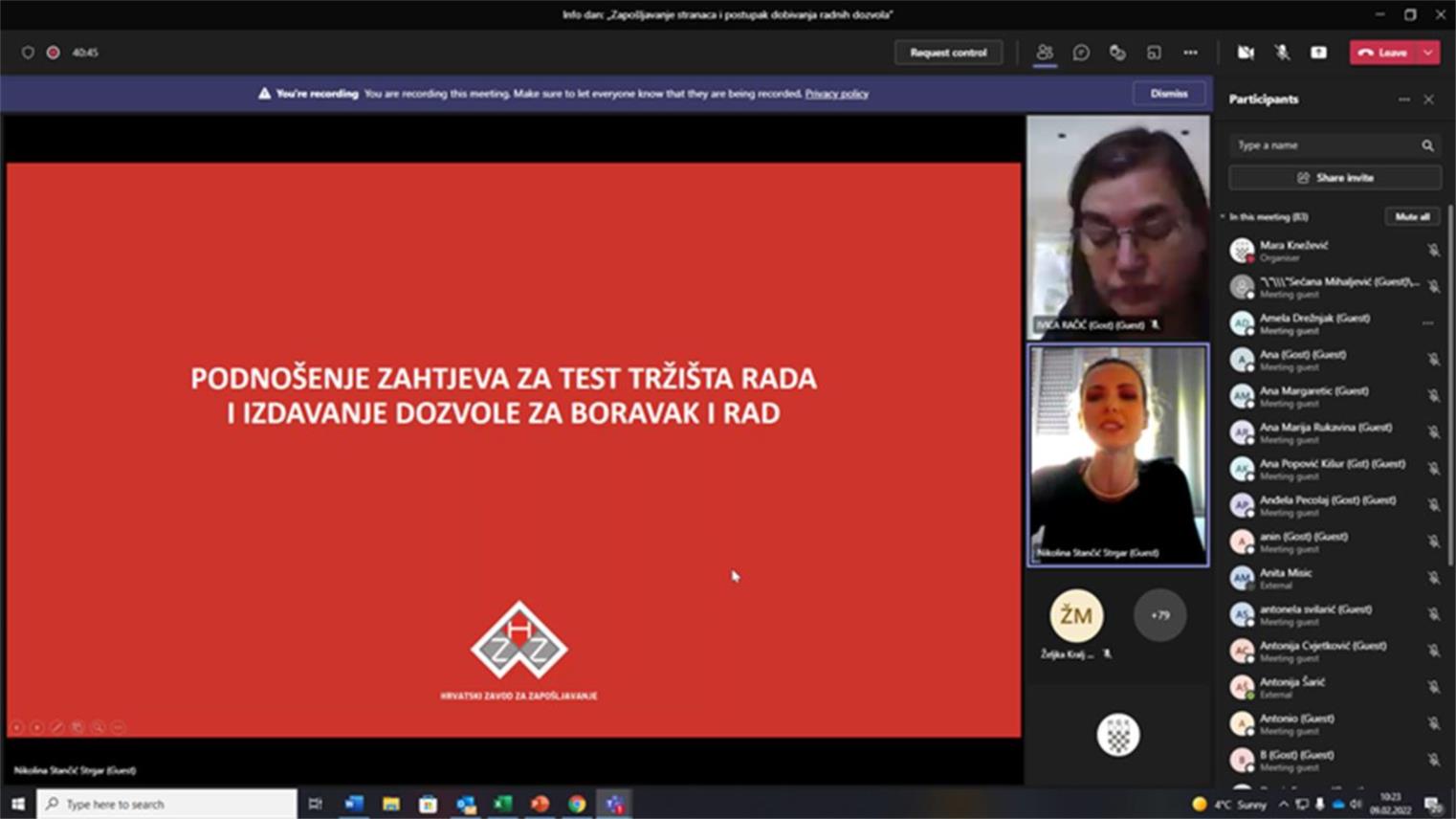 ¸Online radionica „Zapošljavanje stranaca i postupak dobivanja radnih dozvola“