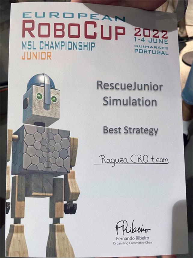 Dubrovački robotičari na europskom prvenstvu u robotici European RoboCup 2022 u Portugalu