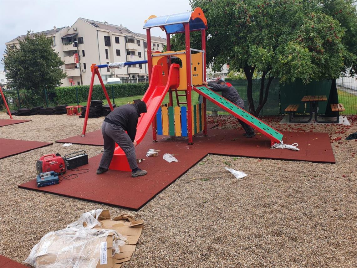 Završetak radova na uređenju vanjskog igrališta ispred Dječjeg vrtića Opuzen