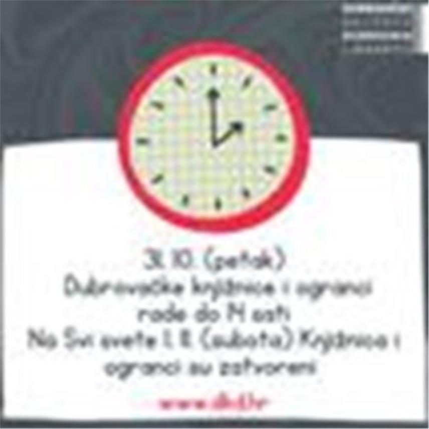 Obavijest o radnom vremenu za blagdan Svih svetih