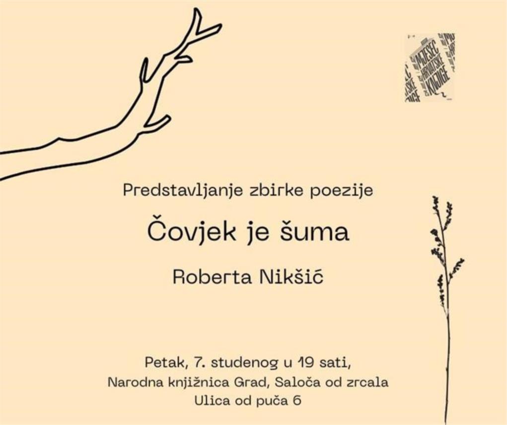 Predstavljanje zbirke poezije Roberte Nikšić