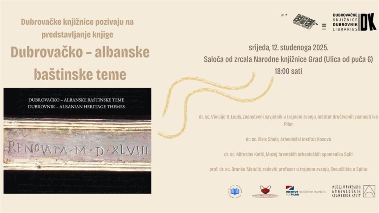Predstavljanje knjige o Dubrovniku i Albaniji
