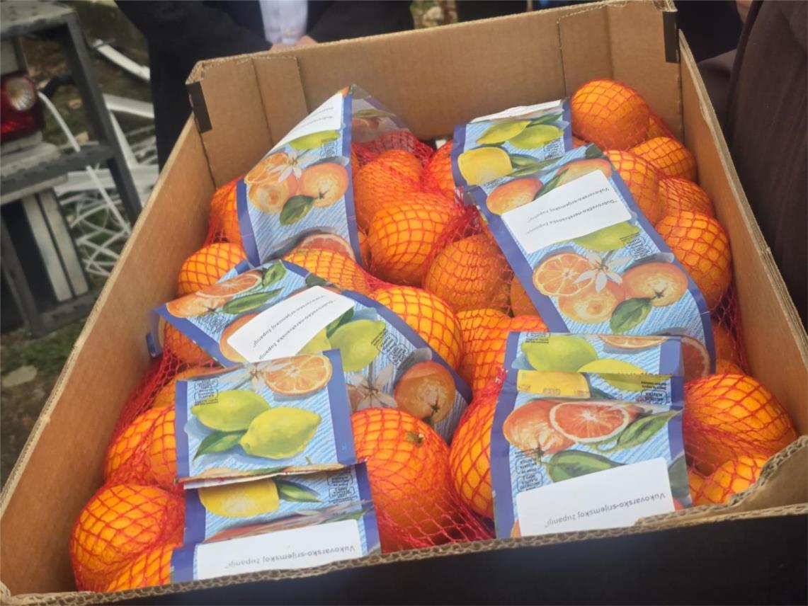 Dubrovačko-neretvanska županija donirala deset tona mandarina