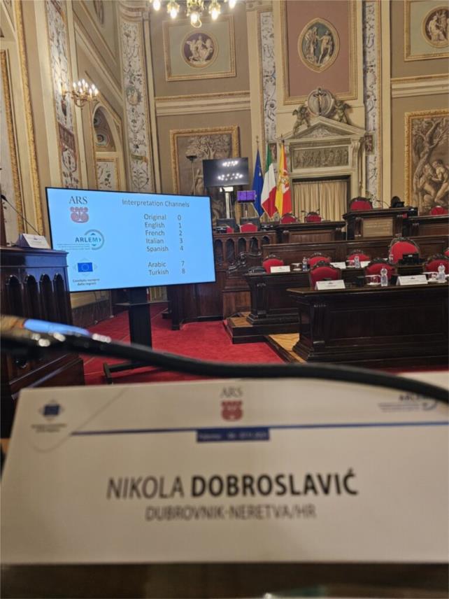 Dobroslavić na sastanku Euromediteranske skupštine u Palermu