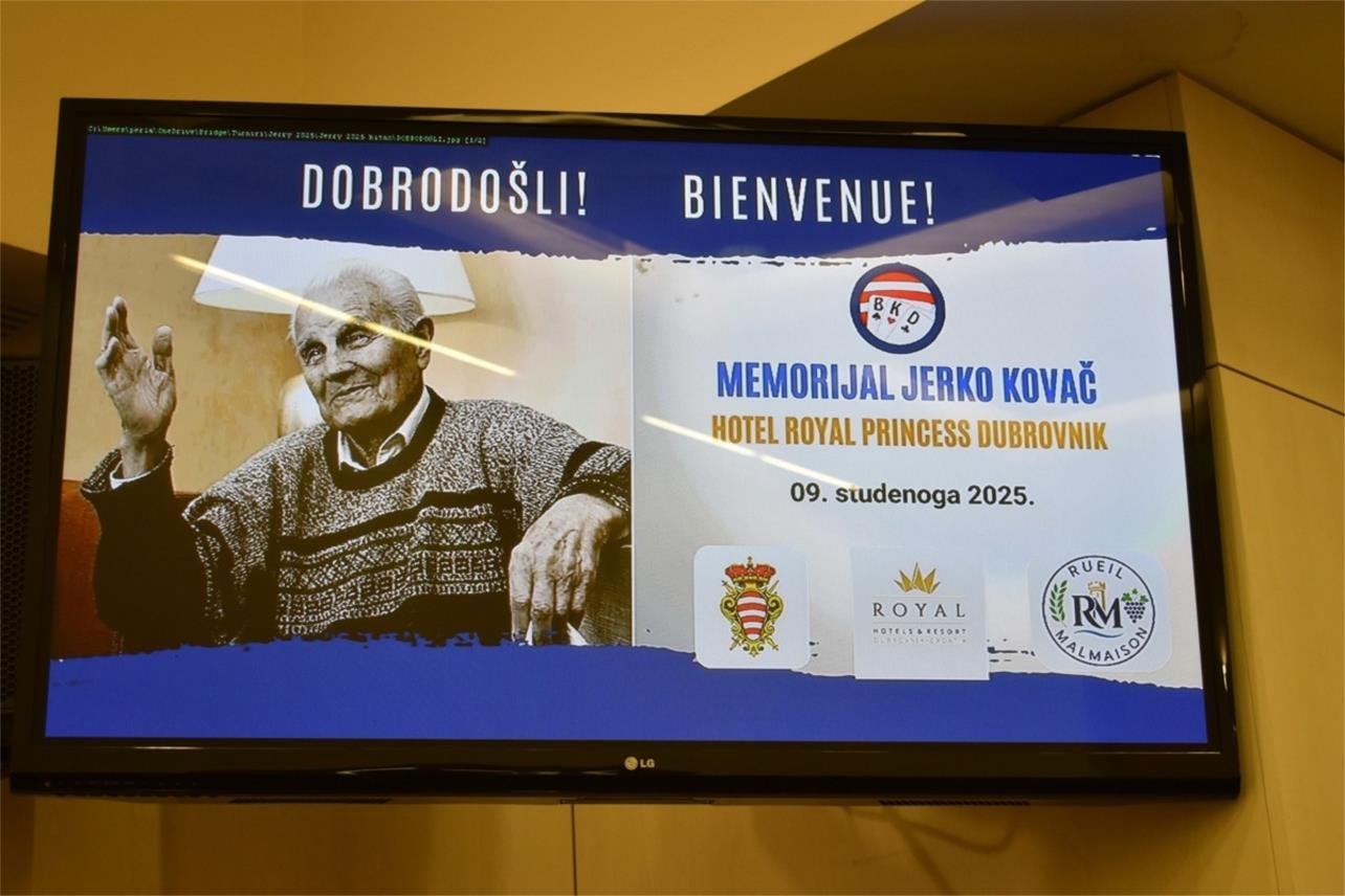 Održan 7. Memorijalni bridž turnir u Dubrovniku