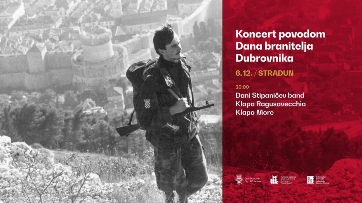 Koncert Đanija Stipaničeva i klape More na Dan dubrovačkih branitelja
