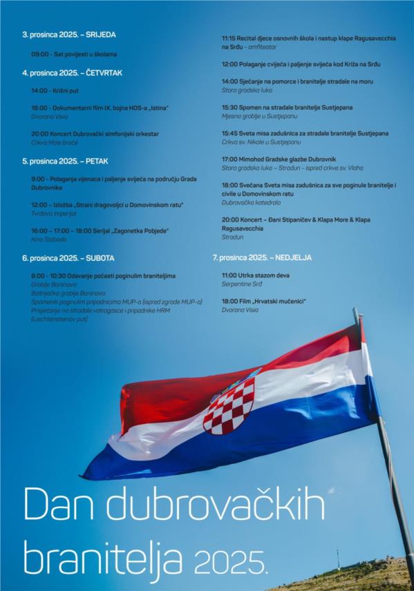 Koncert Đanija Stipaničeva i klape More na Dan dubrovačkih branitelja