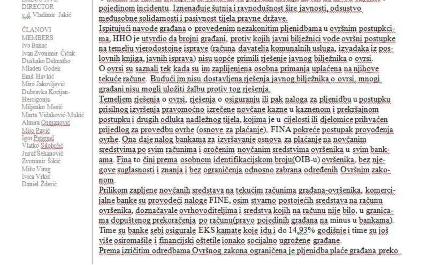 Izjava broj 7 Hrvatskog helsinškog odbora 2