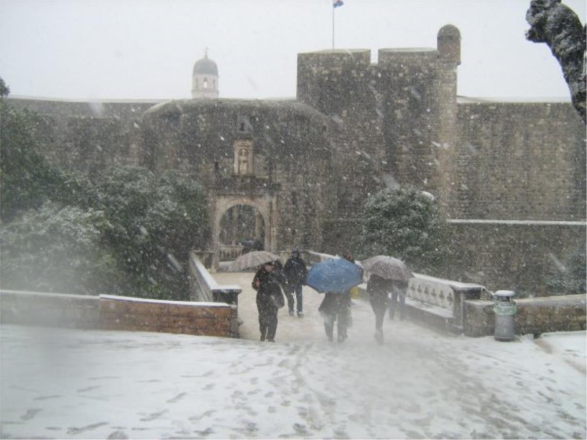 Snijeg u Dubrovniku