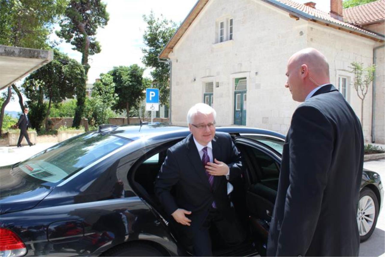 Josipović s  rektorom Milkovićem  u kampusu