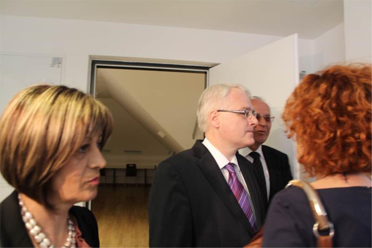 Josipović s  rektorom Milkovićem  u kampusu