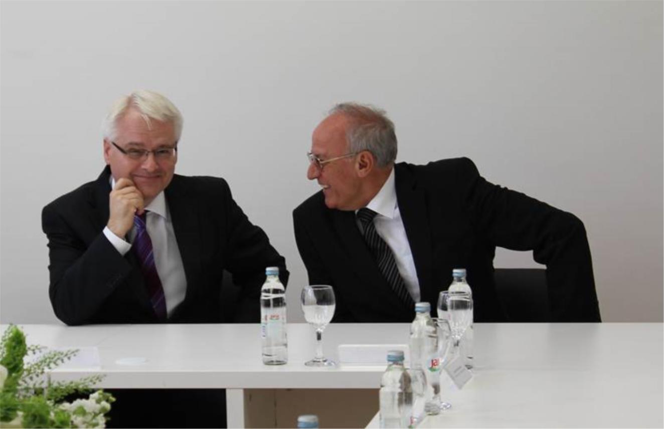 Josipović s  rektorom Milkovićem  u kampusu