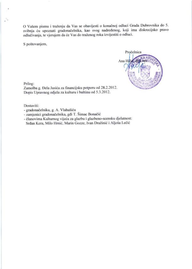 Dopis UO za kulturu
