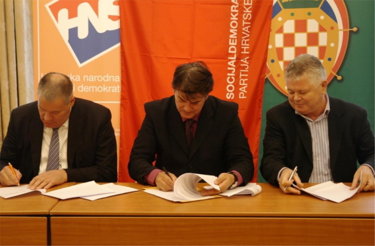 Koalicijski sporazum SDP, HNS HSS