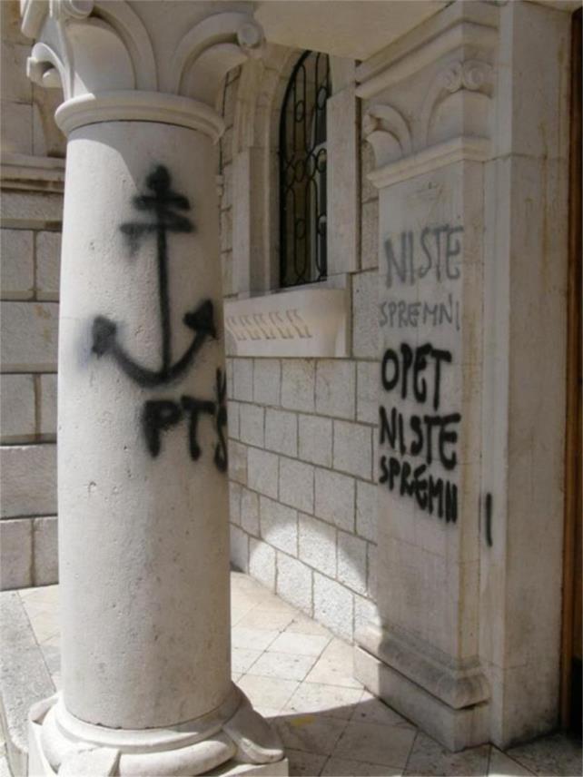 Vandalizam u dubrovačkoj Gimnaziji 0