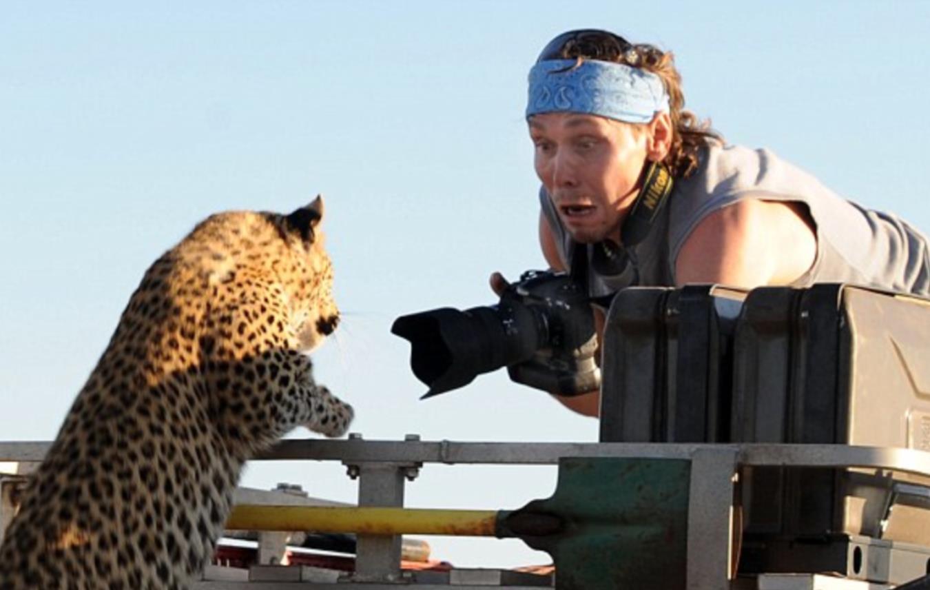 Sergey Kotelnikov bio je 'iznenađen' kada mu je leopard skočio na krov džipa