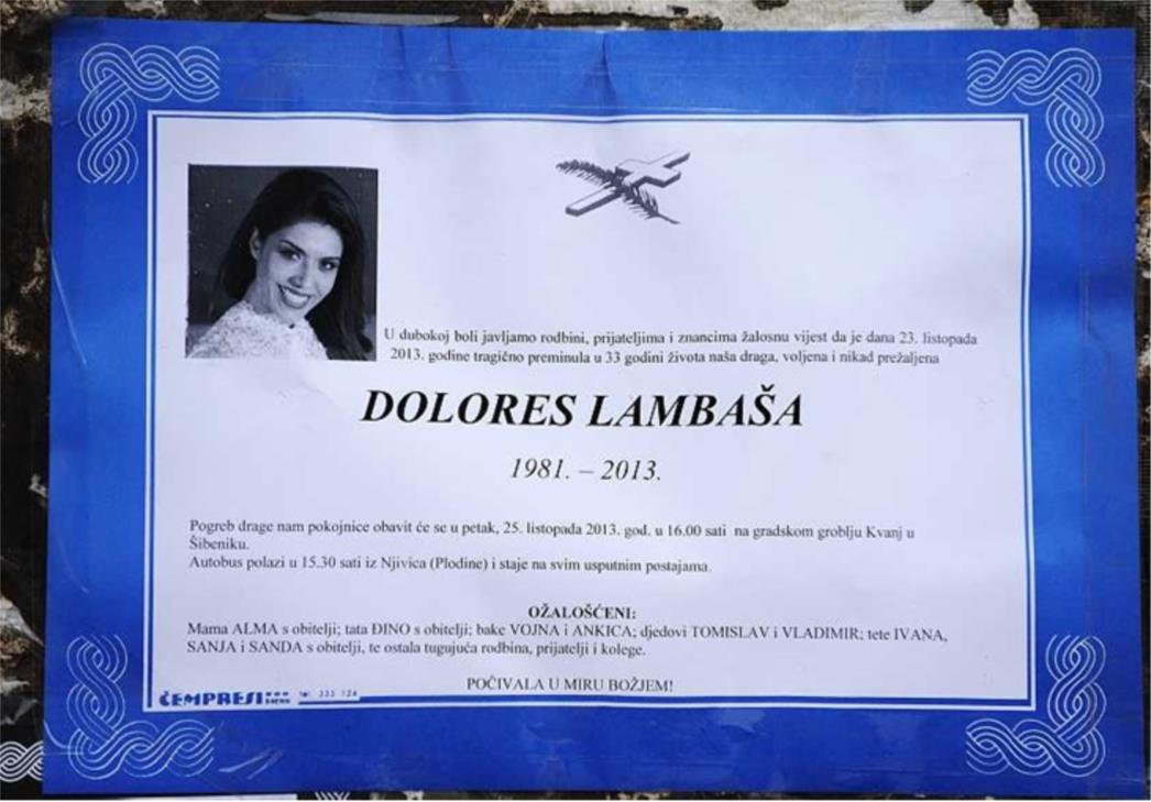 Posljednji ispraćaj Dolores Lambaše sutra u Šibeniku: Otkriveni novi detalji stravične nesreće