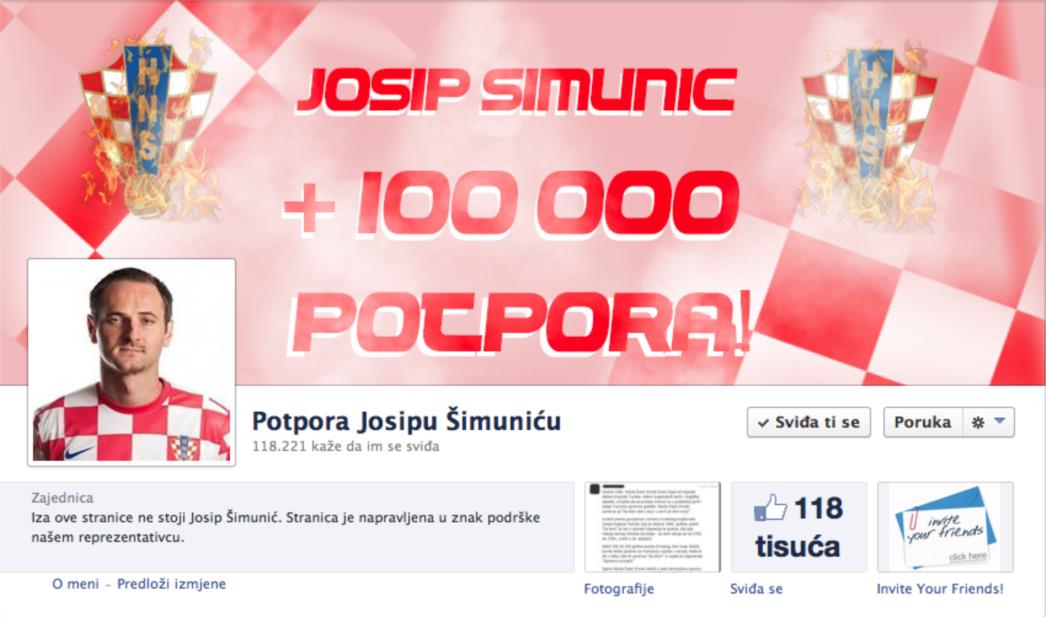 VJEROVALI ILI NE: U samo 24 sata stranicu potpore Josipu Šimuniću na Facebooku podržalo nevjerojatnih 118 tisuća građana