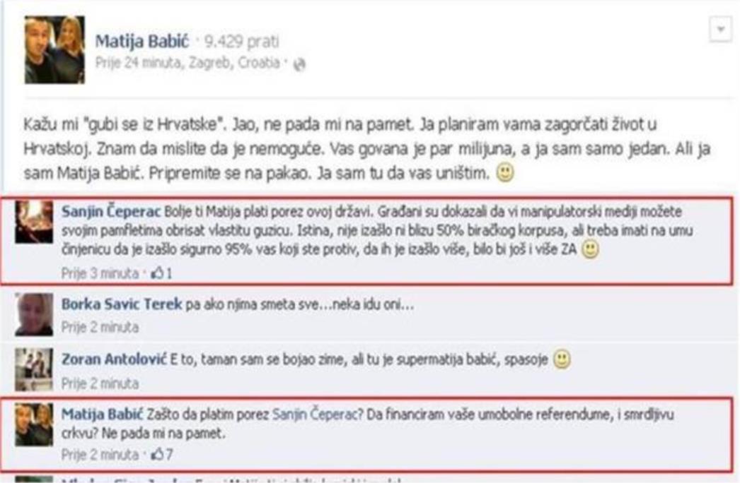 Matija Babić: Ne plaćam porez jer ne želim financirati smrdljivu crkvu i umobolne referendume