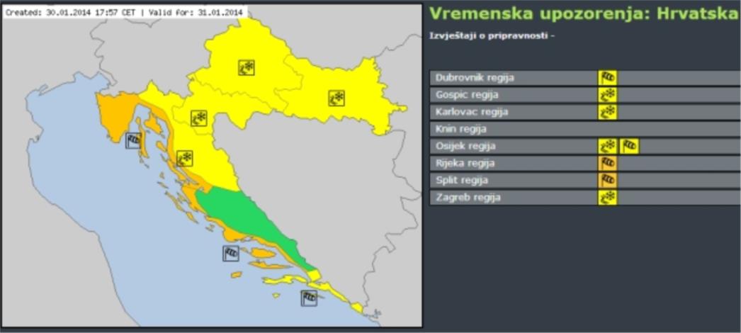 U petak ledena kiša, za vikend novi snijeg, a evo kad će se tek razvedriti