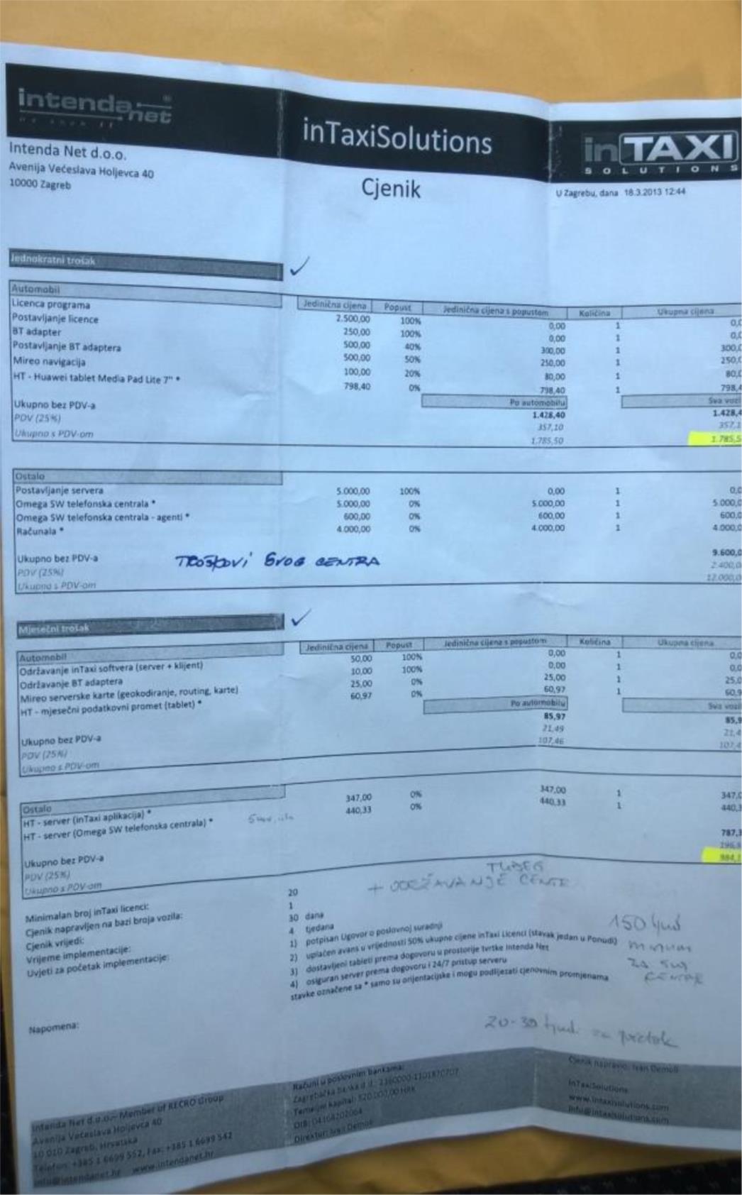 TO SE ZOVE ZARADA: Cijena POS uređaja za taksije 'skočila' za 300 posto!
