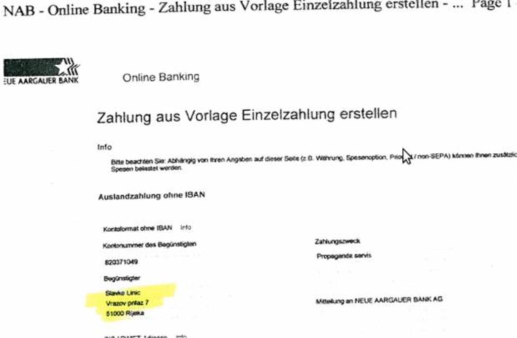 BOMBA IZ ITALIJE: Linić je stvarno vlasnik računa u Trstu na koji je uplaćivan novac od privatizacije!