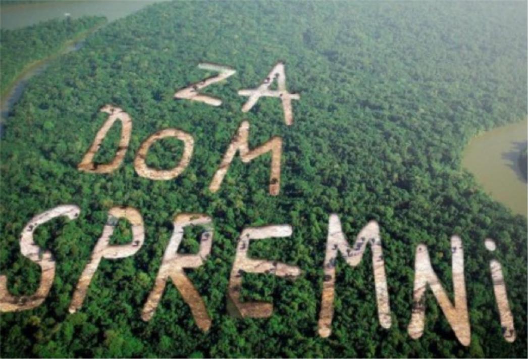 TEŠKI EKOCID: Hrvatski navijači u Amazoni iskrčili natpis ‘Za dom spremni’