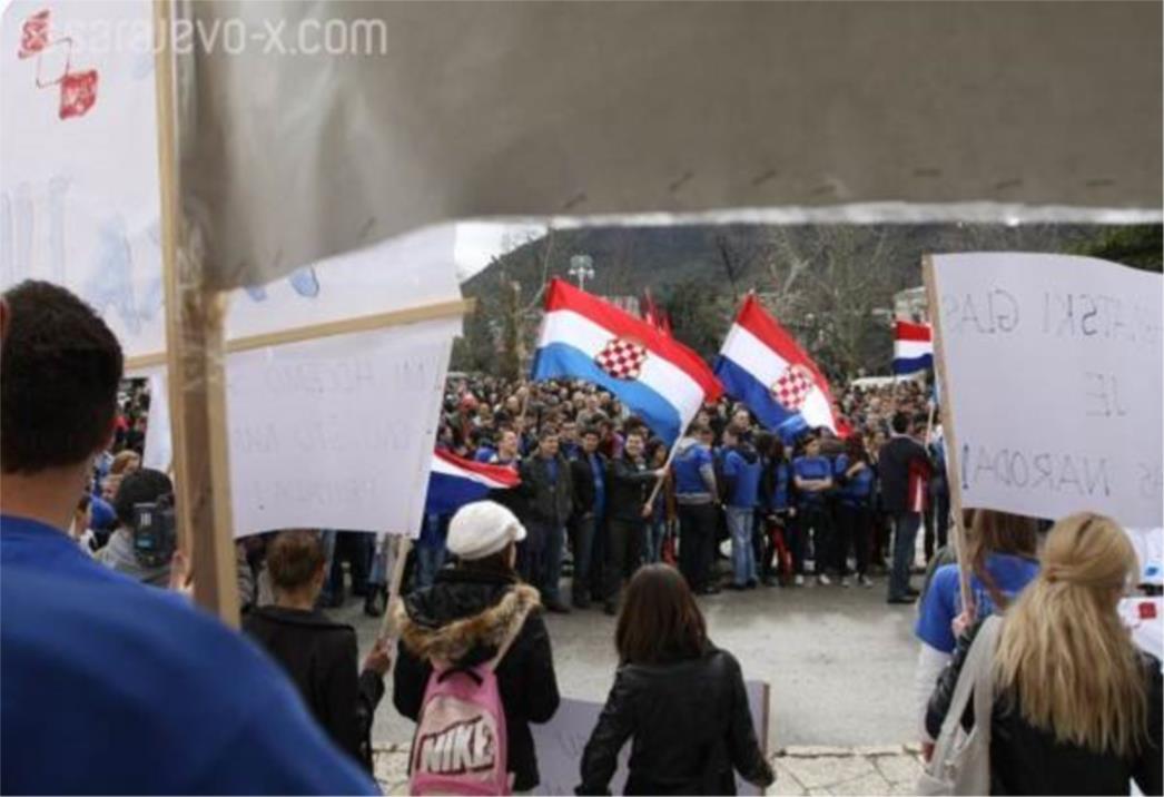  Tisuće Hrvata prosvjedovalo u šest gradova BiH
