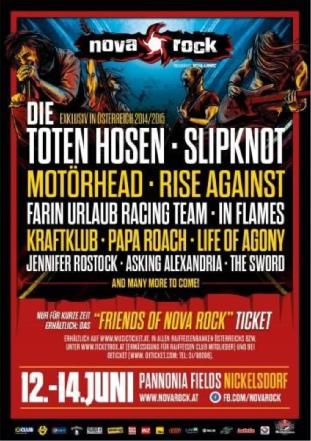 Nova Rock festival najavio vatrenu 2015. godinu objavom prvih izvođača