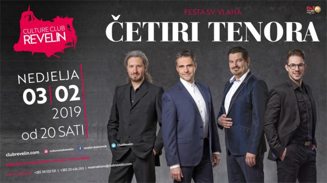 NOVA IMENA ZIMSKE SEZONE U Revelin dolaze 'Četiri tenora' i zvijezde 90-ih 