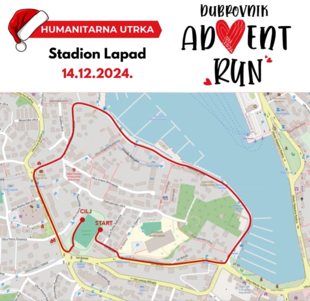 Privremena prometna regulacija zbog utrke Dubrovnik Advent Run
