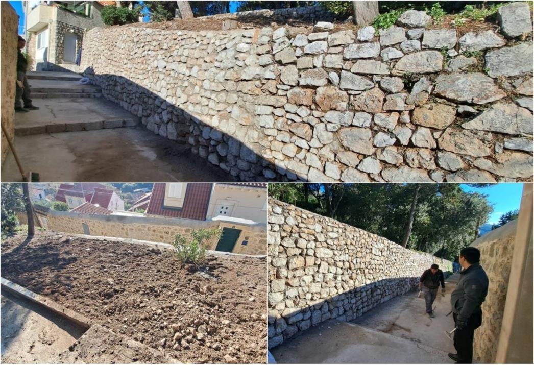 Završena sanacija potpornog zida u Bogišićevom parku