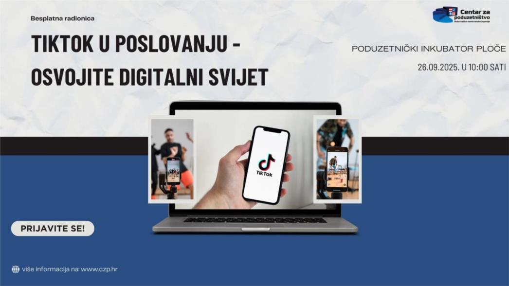 Osvojite TikTok: Prijavite se na besplatnu radionicu!