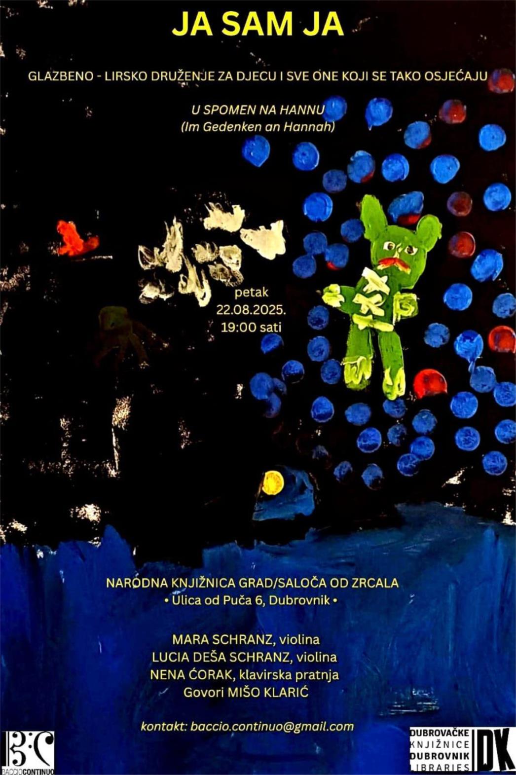 Glazbeno-lirsko druženje za djecu 'Ja sam ja'