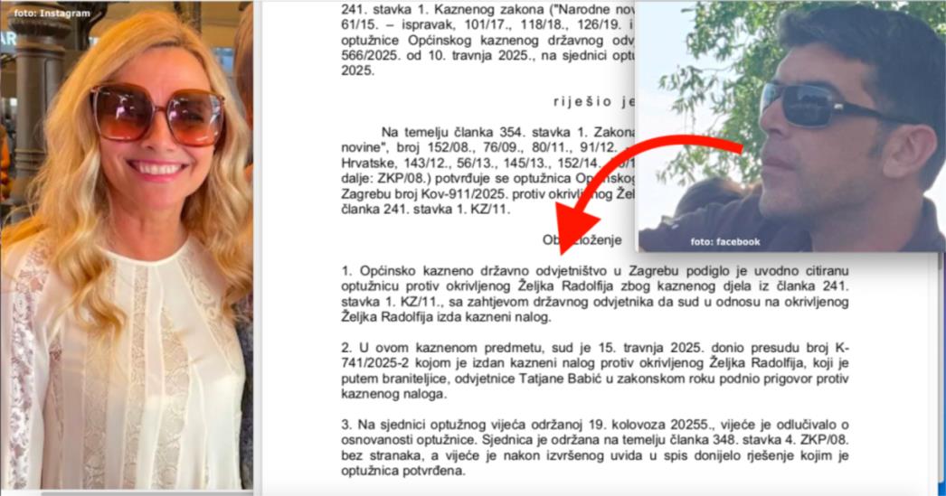 Bivši dečko Vlatke Pokos suočen s kaznenom optužnicom
