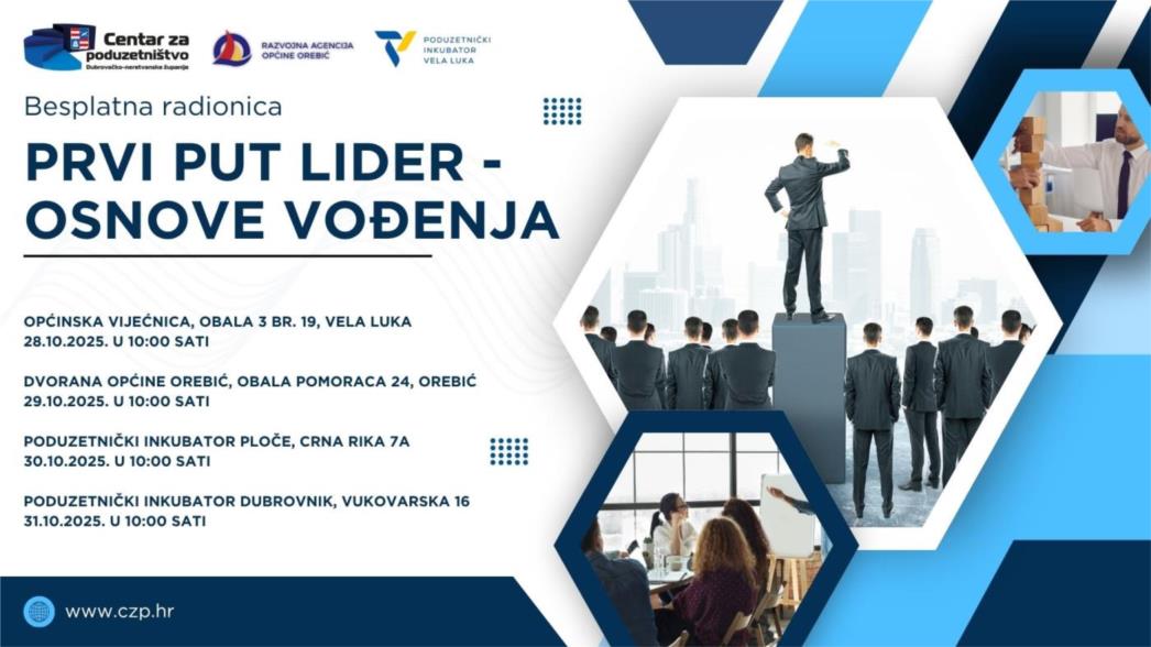 Besplatne radionice o vođenju u DNŽ