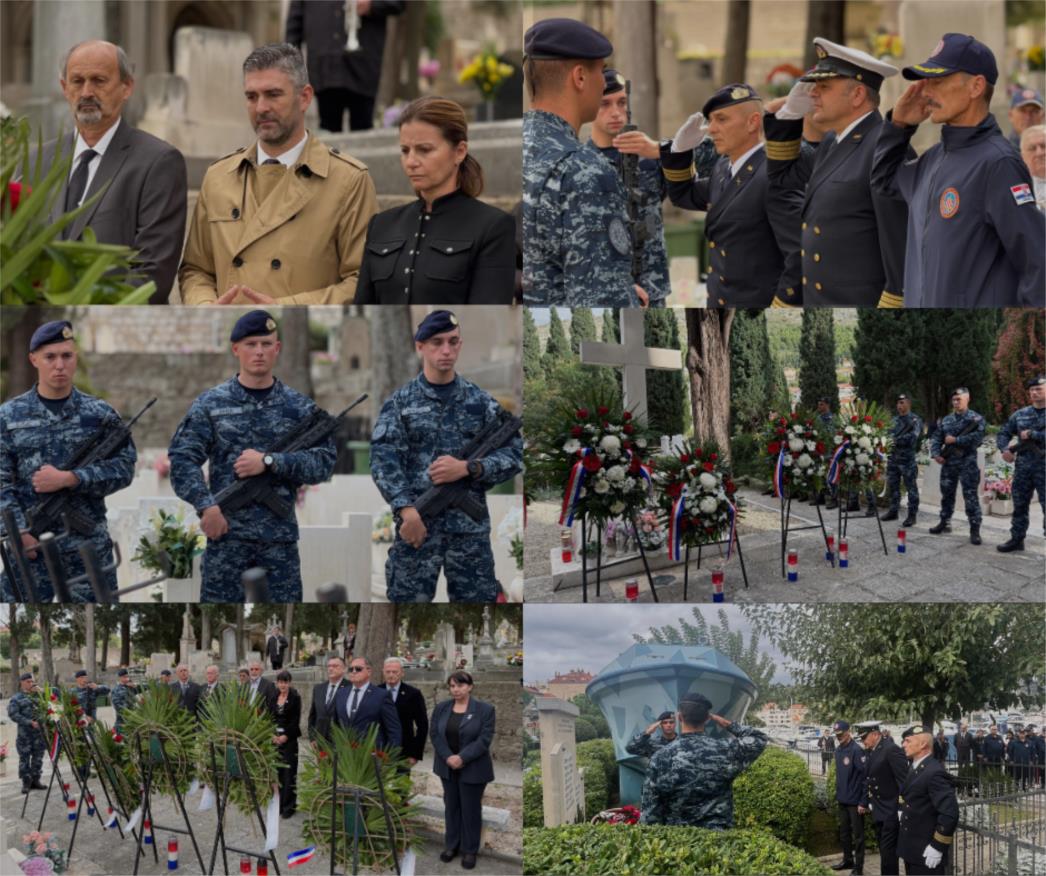 Položeni vijenci povodom 34. obljetnice osnivanja Hrvatske ratne mornarice